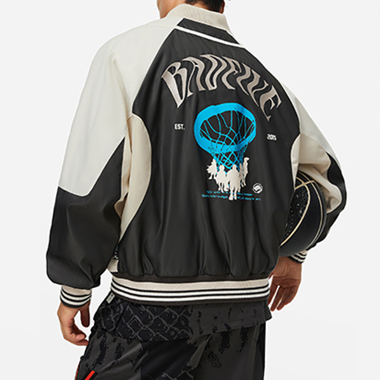 Li Ning Jacket Men’s Gravel Gray Obsidian Lime
