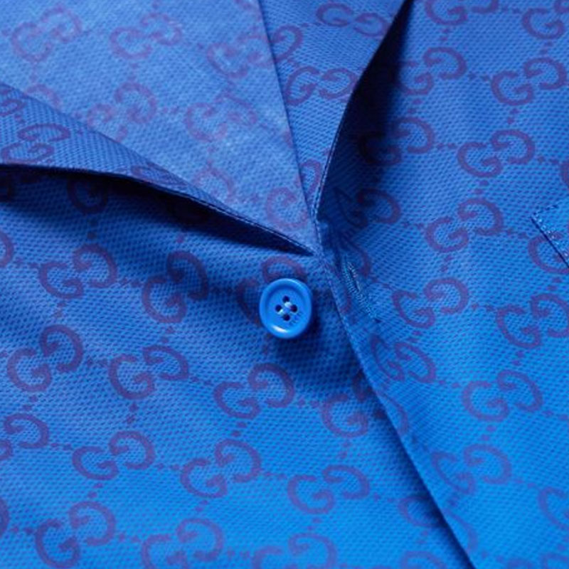 Мужская рубашка GUCCI FW25 Lido (синяя) — фото 5