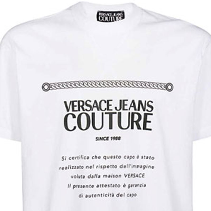 Мужская футболка Versace Jeans Couture (белая) — фото 5