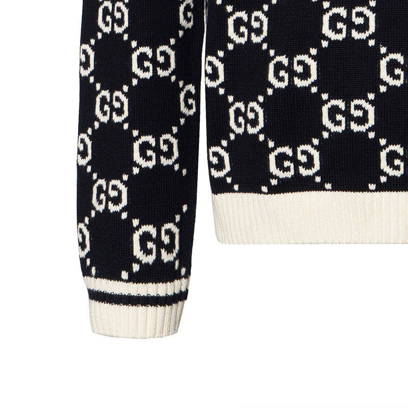 Мужской свитер Gucci (темно-синий) — фото 4