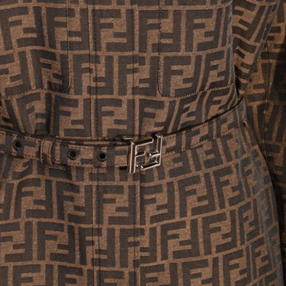 Женская куртка Fendi (коричневая) — фото 8