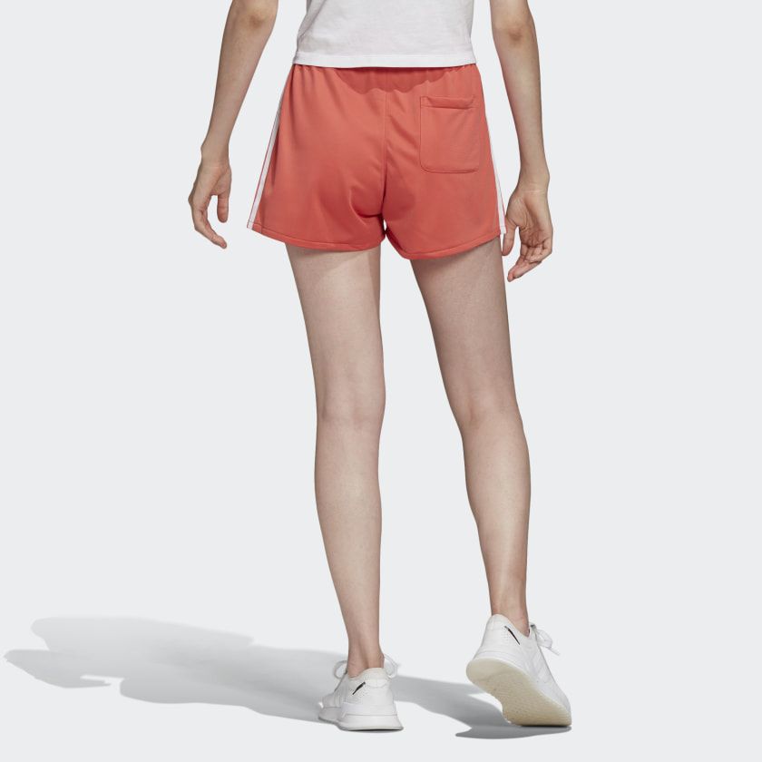 Женские шорты adidas originals 3 Str Short Logo (светло-красные) — фото 5