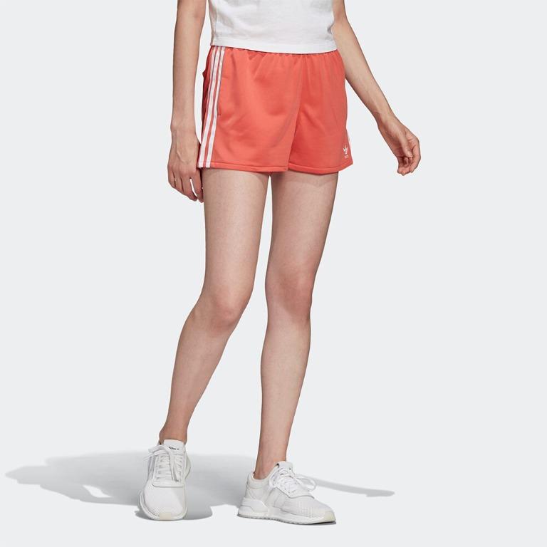 Женские шорты adidas originals 3 Str Short Logo (светло-красные) — фото 6