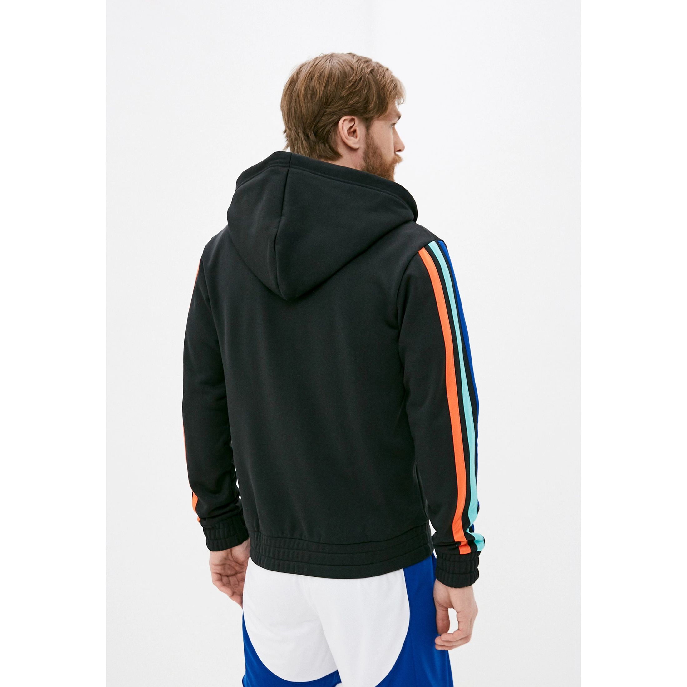 Мужская куртка adidas Hrdn Fleece Fz (черная) — фото 6