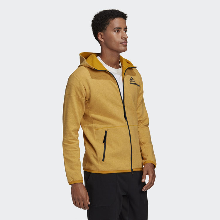 Мужская куртка adidas Zne Fz M Winter (золотой) — фото 6