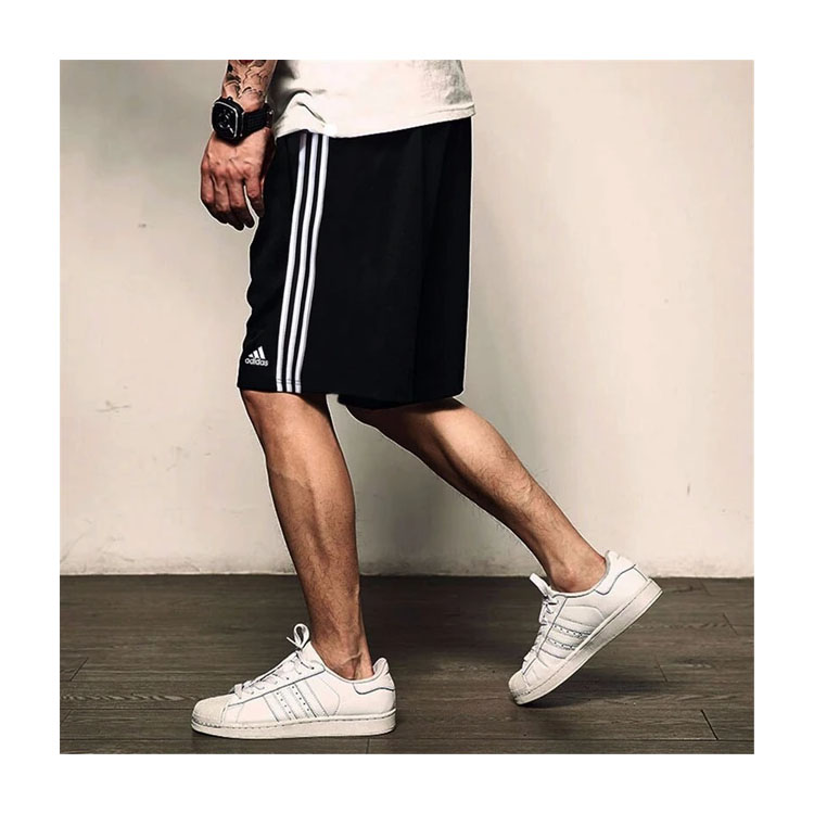 Мужские шорты adidas Striped Книт (черные) — фото 5
