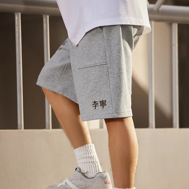 Li Ning Sports Fashion Collection Sports Shorts Men’s Heather Gray Moderate