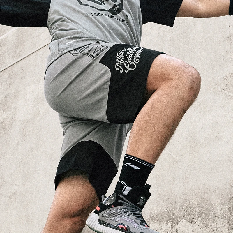 Li Ning Sports Shorts Men’s Shark Gray Black