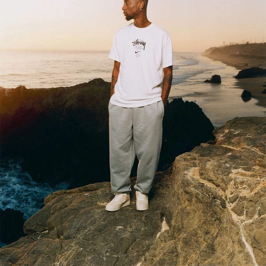Футболка Stussy x Nike (белая) — фото 7