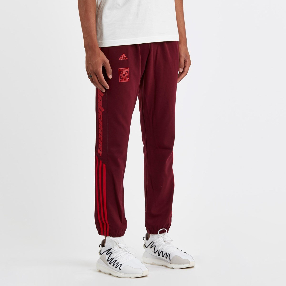 Мужские штаны adidas Originals Yeezy Calabasas Track Pants (бордовый) — фото 5