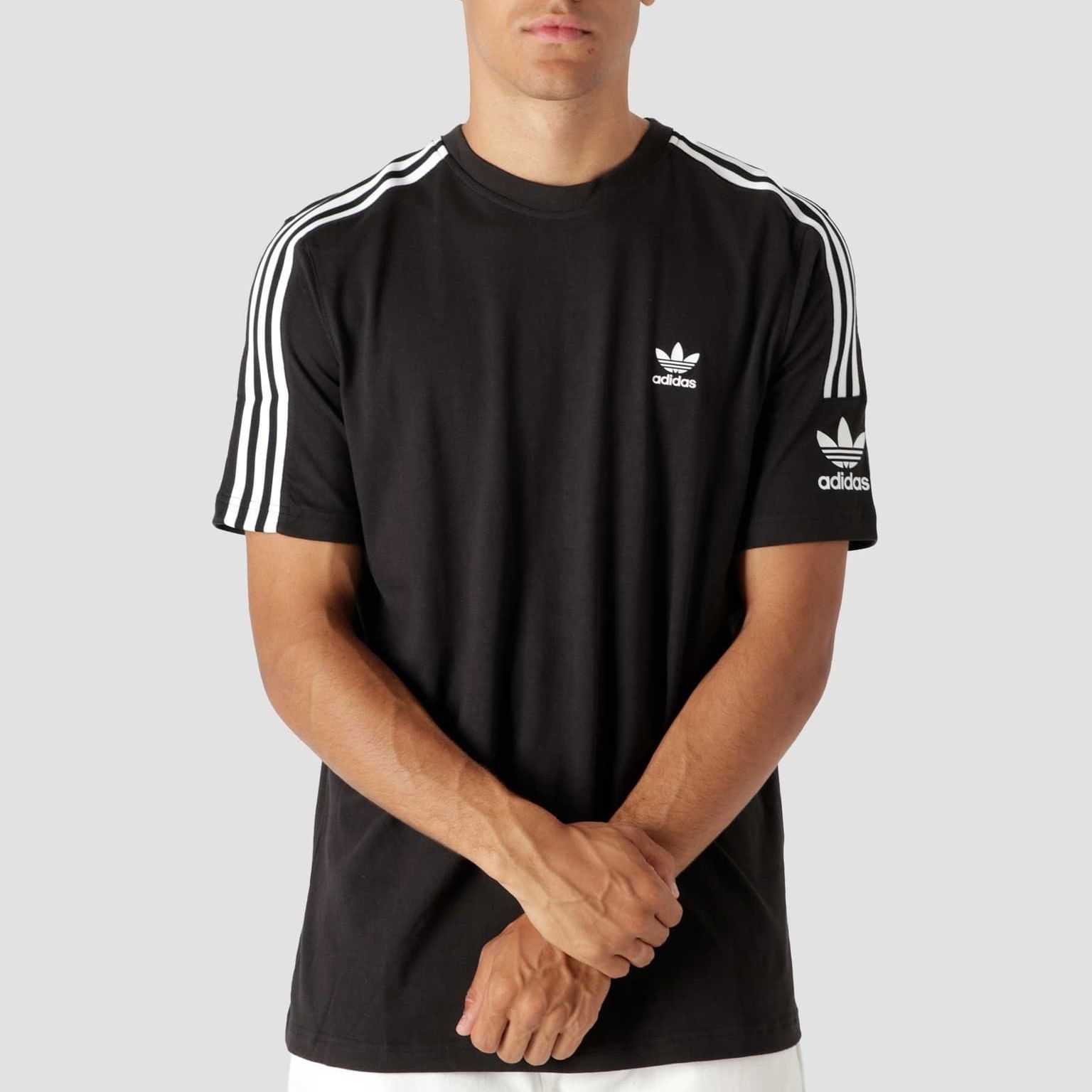 Мужская футболка adidas originals 3-Stripes Tee (черная) — фото 5