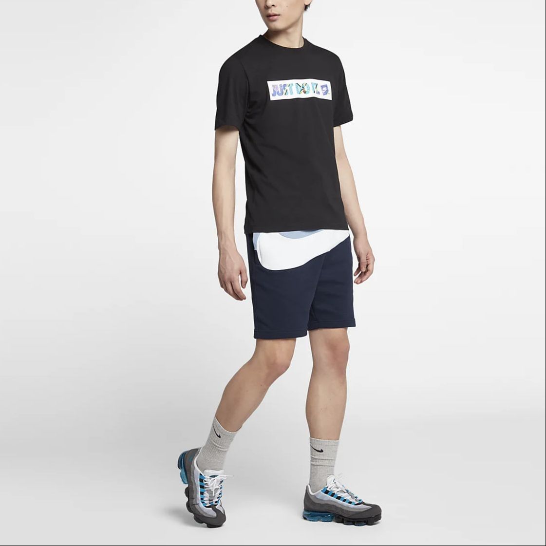 Мужские шорты Nike Sportswear French Terry (черно-синий) — фото 4
