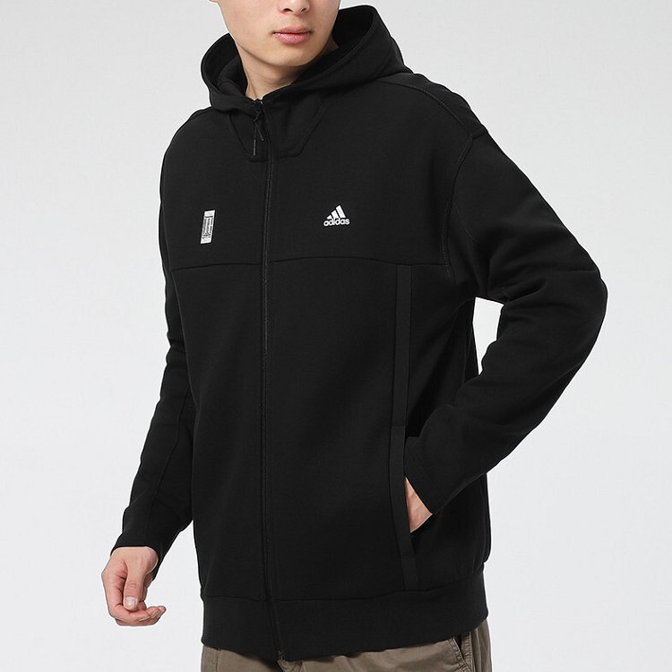 Мужская куртка adidas Wj Htt (черная) — фото 7