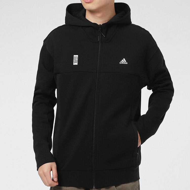 Мужская куртка adidas Wj Htt (черная) — фото 6
