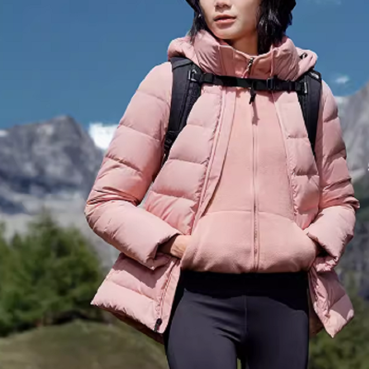 Женский пуховик The North Face Logo550 (розовый) — фото 3