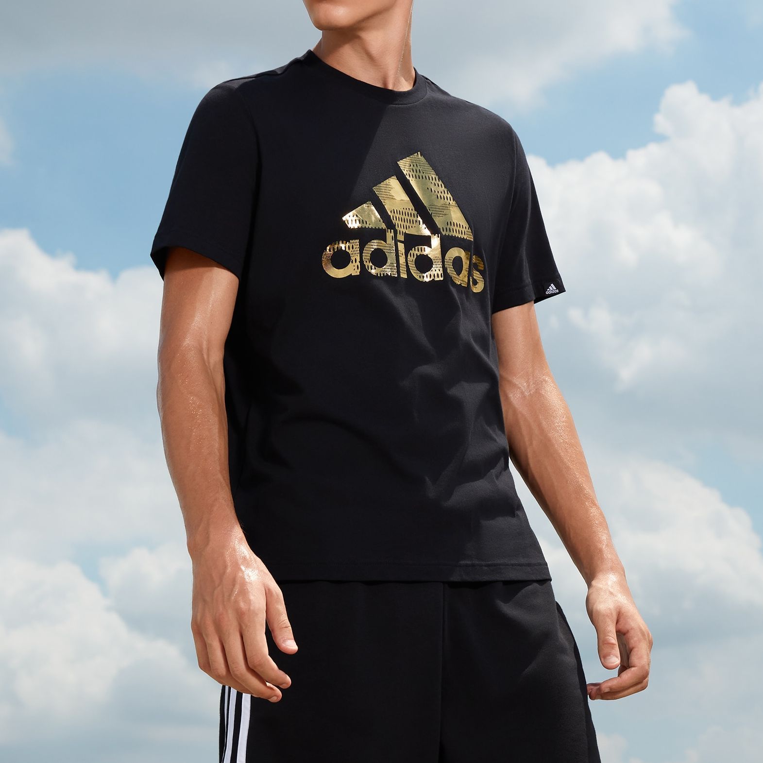 Мужская футболка adidas M Fl Lg T (черная) — фото 7