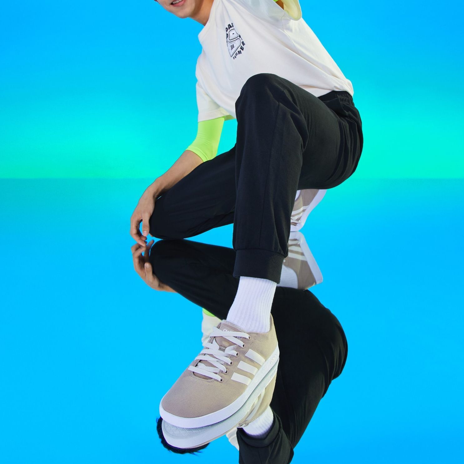 Мужские штаны adidas neo M Bs Tp (черные) — фото 5
