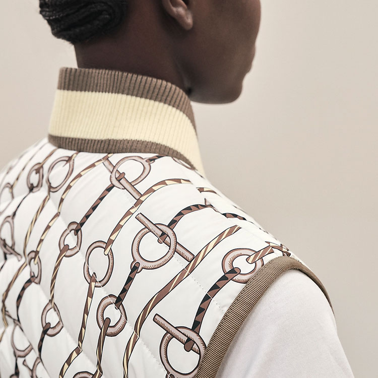 Женский жилет Hermes двусторонний (разноцветный) — фото 3