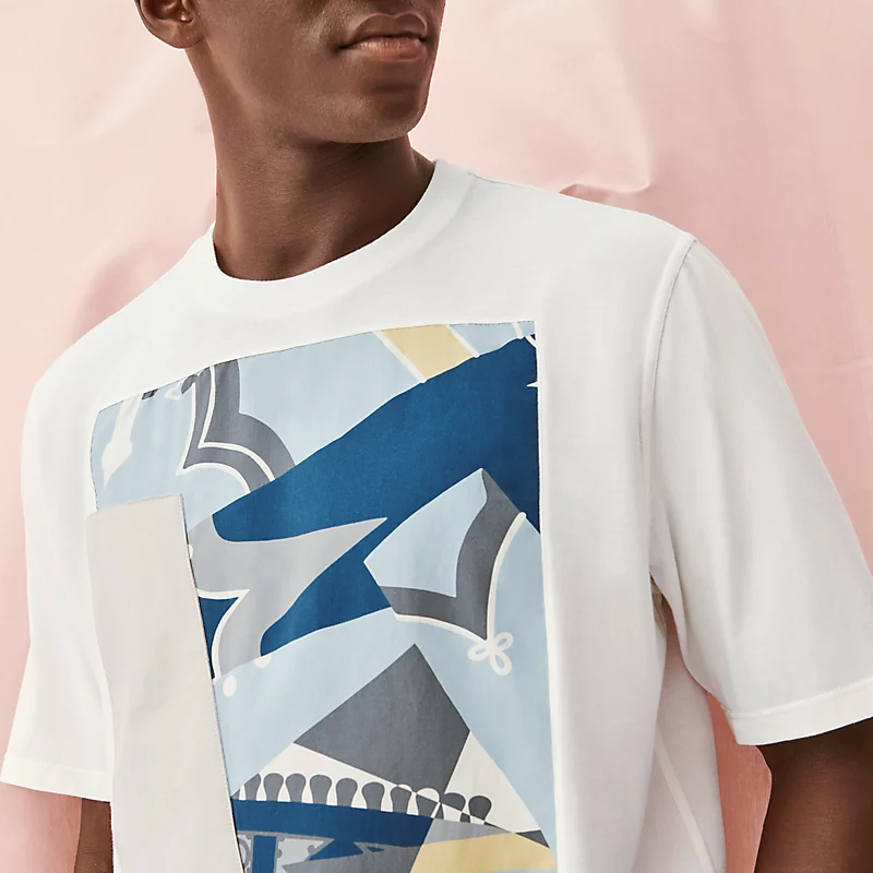 Мужская футболка Hermes FW22 (белая) — фото 6