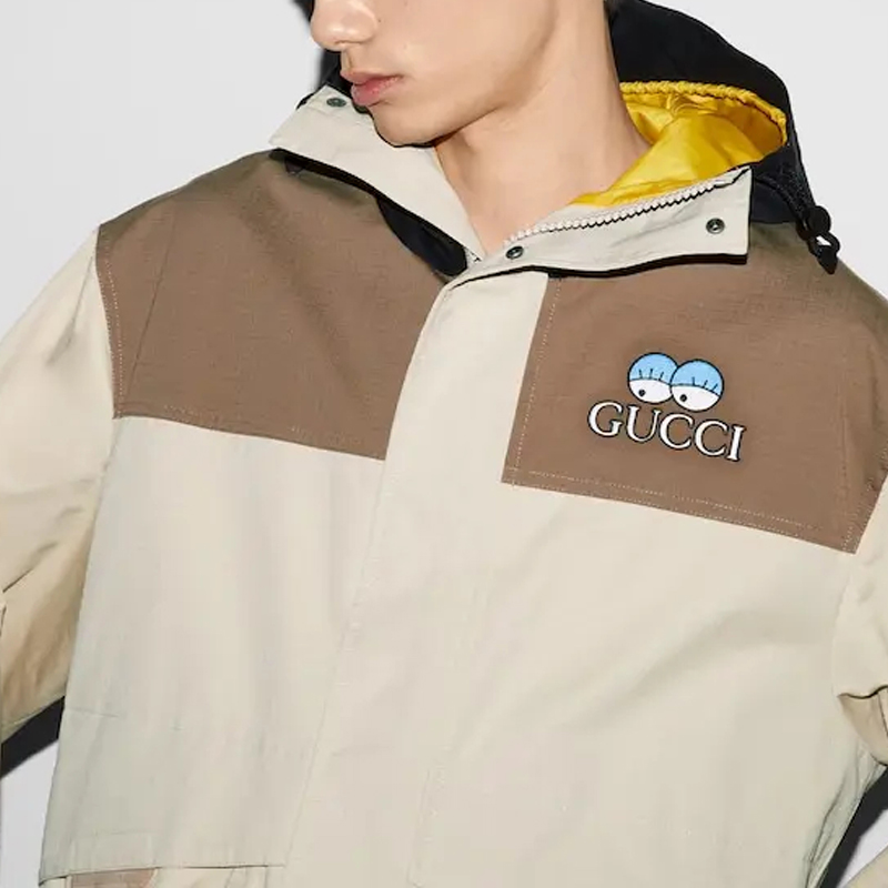 Мужская куртка Gucci FW24 (бежевая) — фото 5