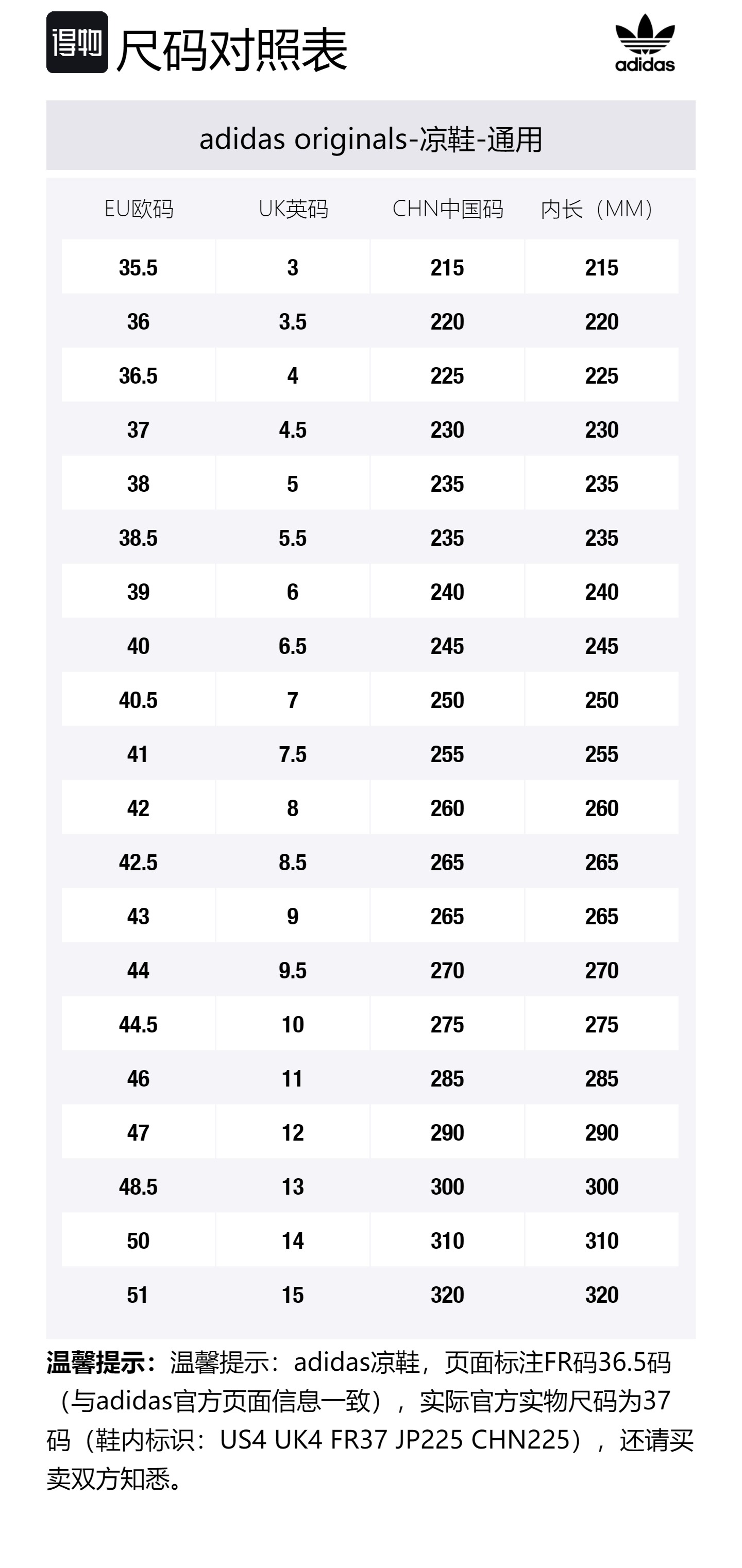 Size Table