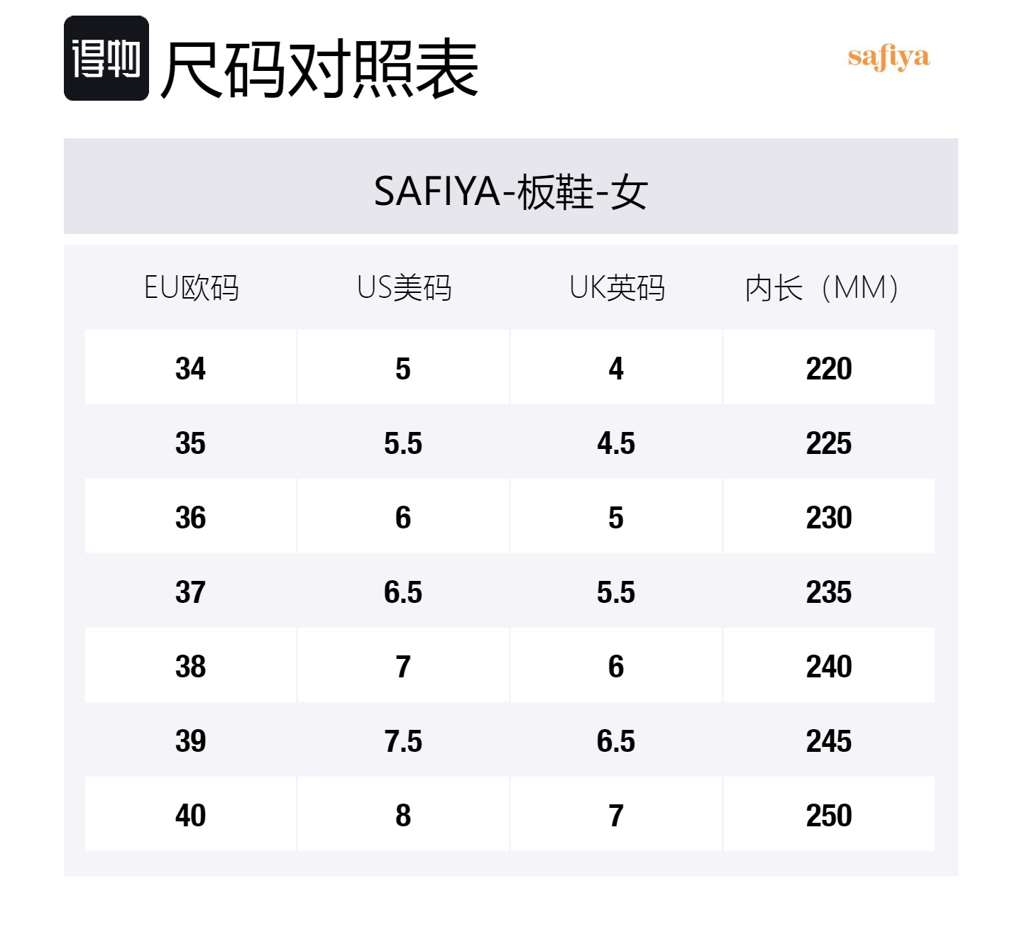 Size Table