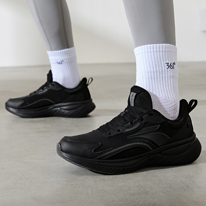 361° Cushioning Lightweight Low top Casual Running Shoes Men’s Black