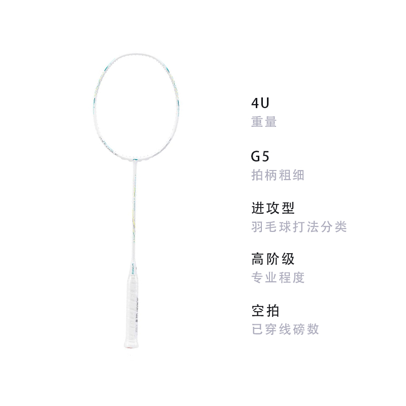 Li Ning Thunder 60 AYPT281 Full Carbon Badminton Rackets Offensive Type Heavy Head, Stiff Shaft Upper Class