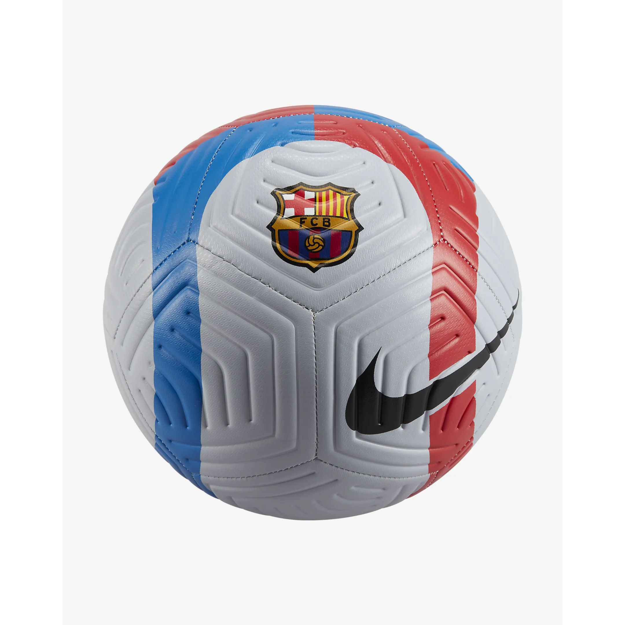 Nike Size 5 Soccer Ball Rubber Machine Stitched Soccer Ball Unisex Blue White Red