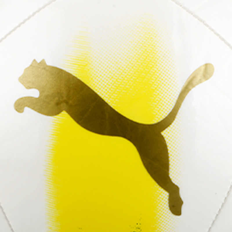 PUMA Size 5 Soccer Ball Unisex White Gold Yellow