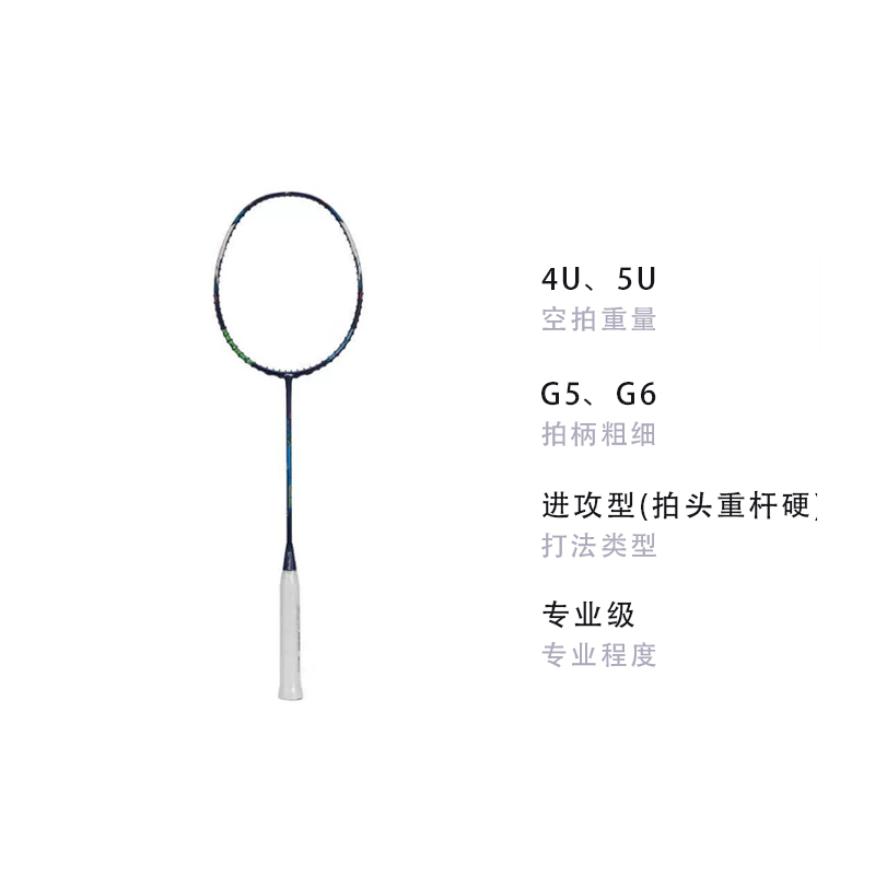 Li Ning Thunder Mini Steel Cannon PRO Full Carbon Badminton Rackets Offensive Type Heavy Head, Stiff Shaft