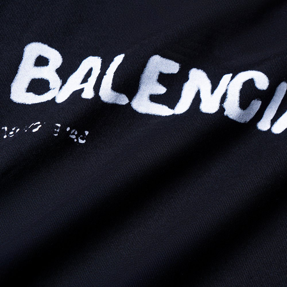 Футболка Balenciaga BalenciagaT FW23 Logo (черная) — фото 4