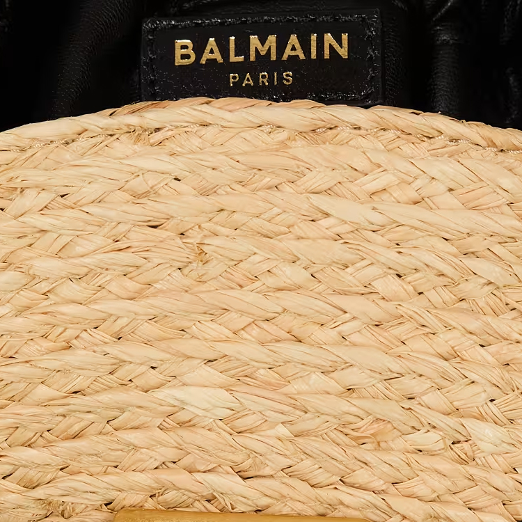 Женская сумка BALMAIN Shuffle Mini (бежево-черная) — фото 5