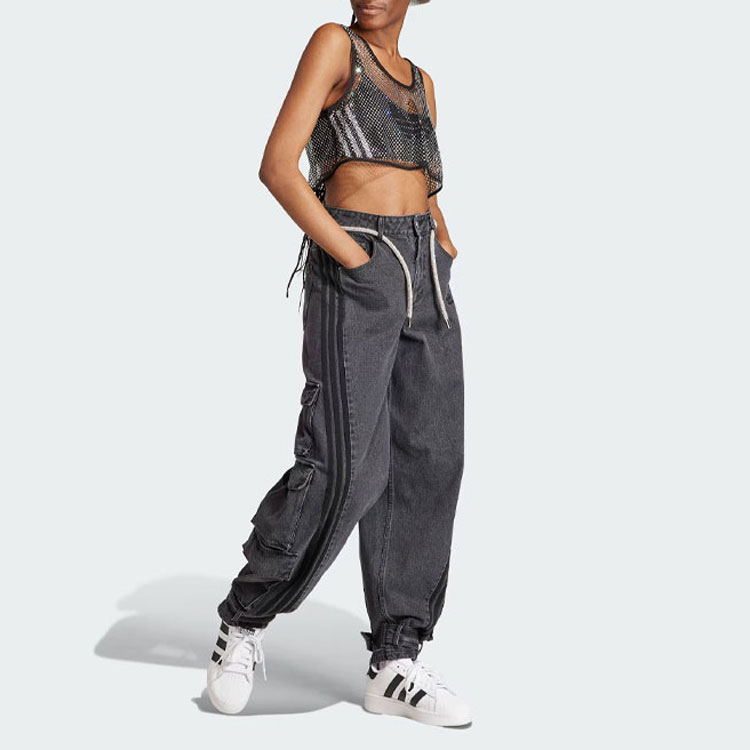 adidas originals Adilenium Rhinestone Bra Top Black