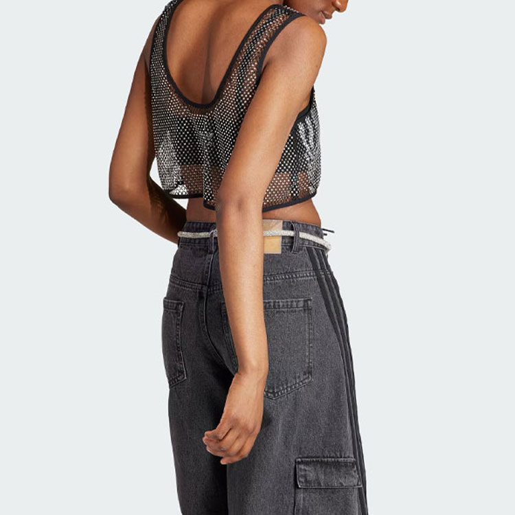 adidas originals Adilenium Rhinestone Bra Top Black