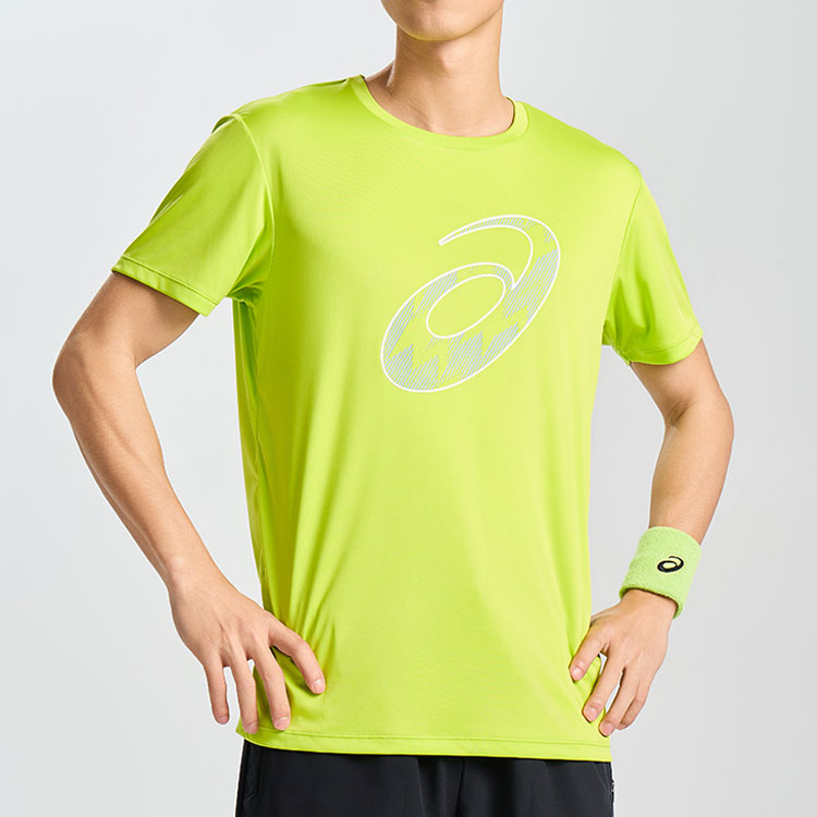 ASICS Running T Shirt Men’s Yellow Green