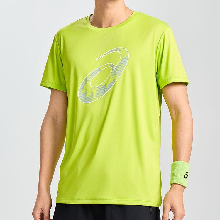 ASICS Running T Shirt Men’s Yellow Green