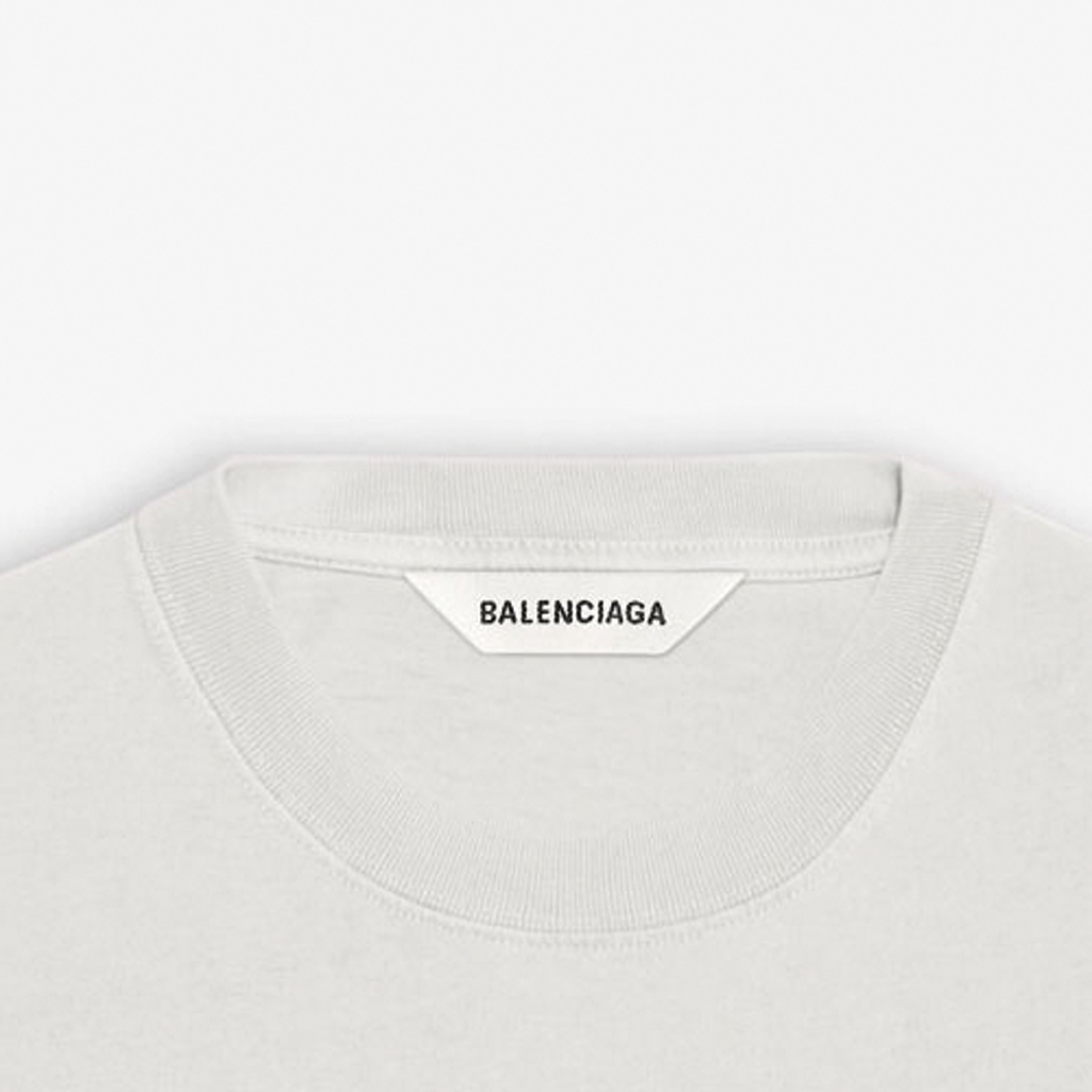 Футболка Balenciaga Logo (серая) — фото 7