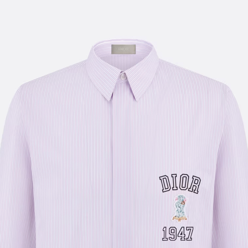 Мужская рубашка Dior SS24 Logo (розовый) — фото 7