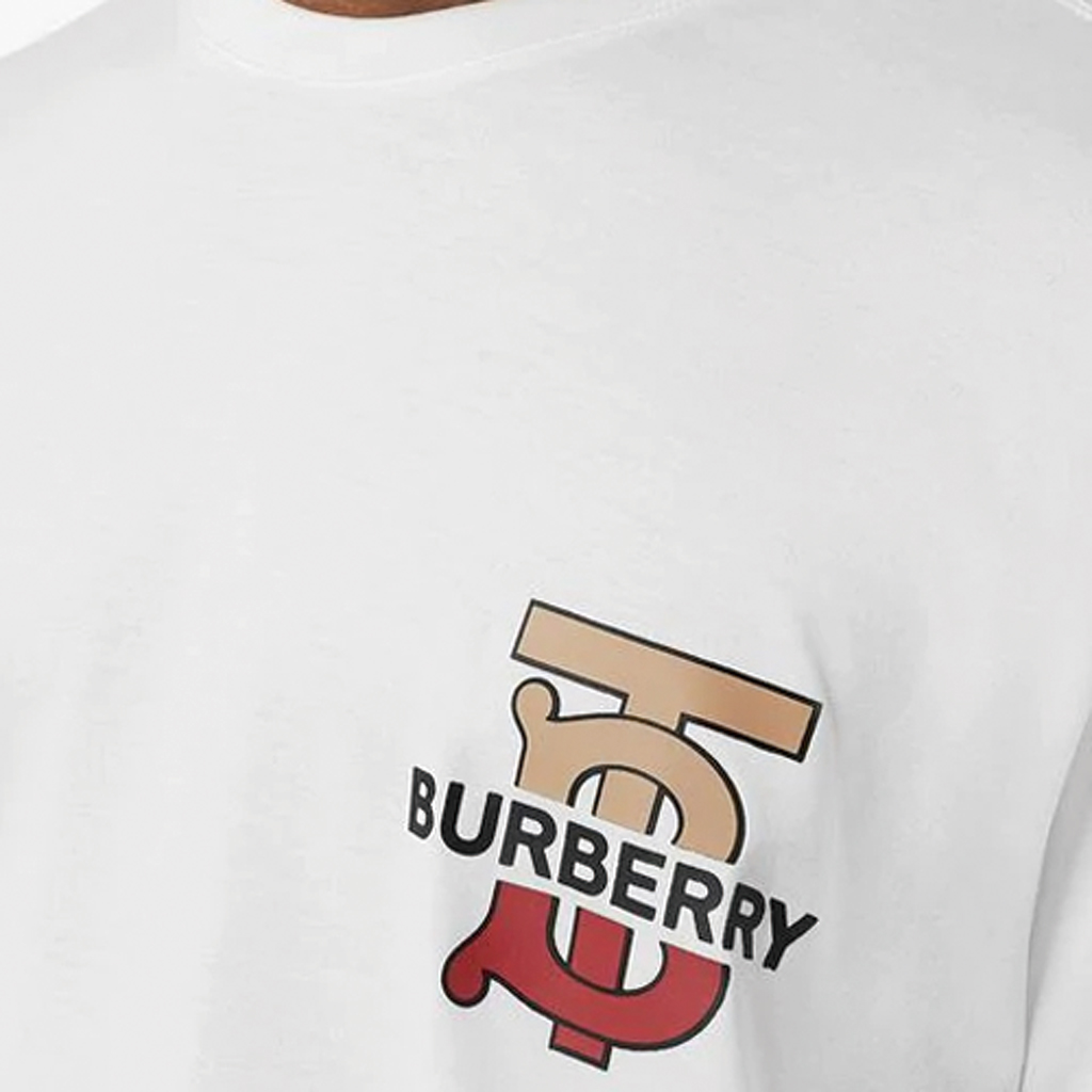 Футболка Burberry LogoT (белая) — фото 5