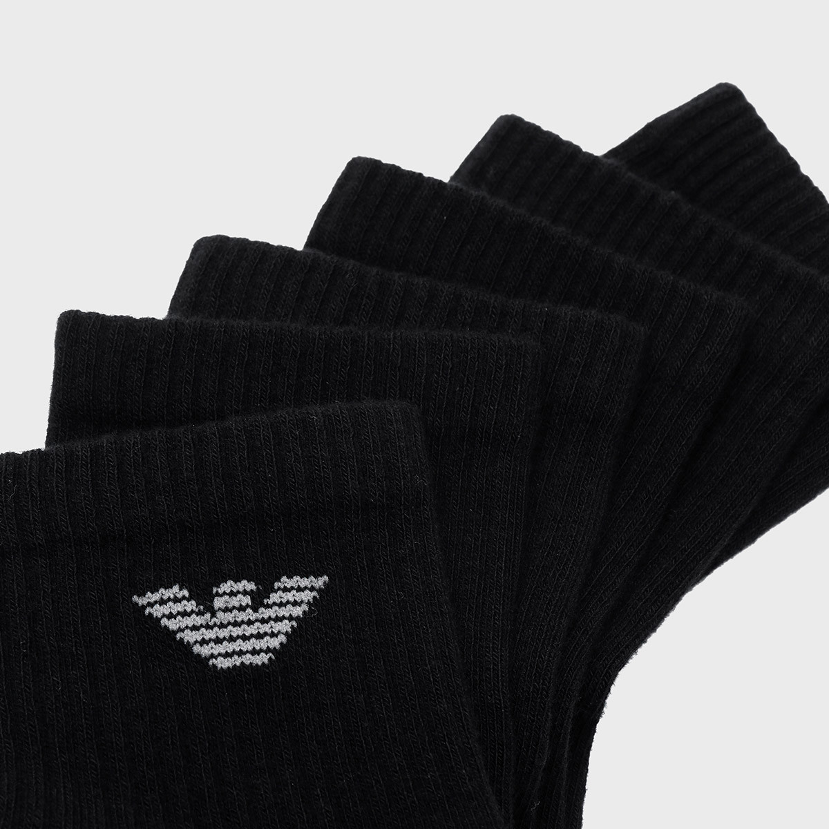EMPORIO ARMANI FW23 Crew Socks Men’s 3 Pack Black