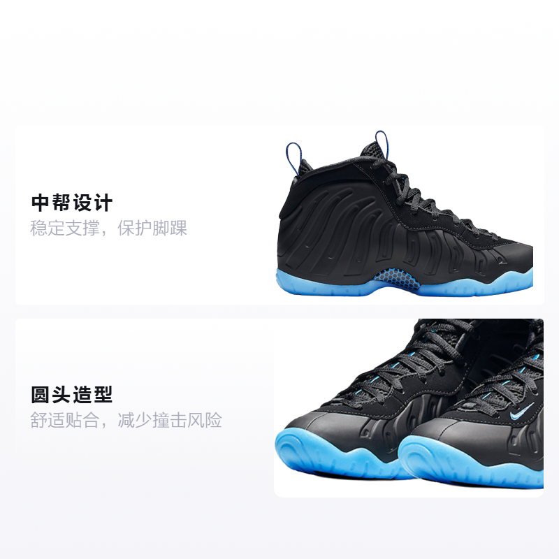 Кроссовки Nike Foamposite One (черные) — фото 2