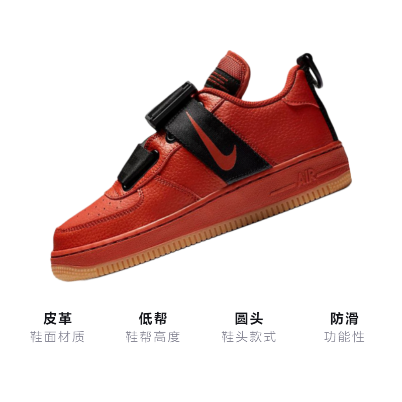 Кроссовки Nike NikeAir Force 1 Utility 'Dune Red' GS (черныйкрасныйкоричневый) — Чёрныйкрасныйкоричневый — фото 3