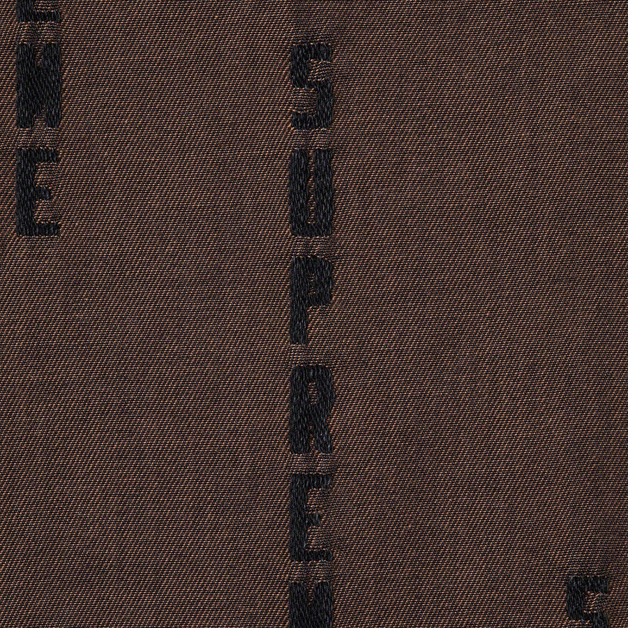 рубашка Supreme FW20 Week 15 Logo Stripe Jacquard Denim Shirt Logo (синий) — фото 6