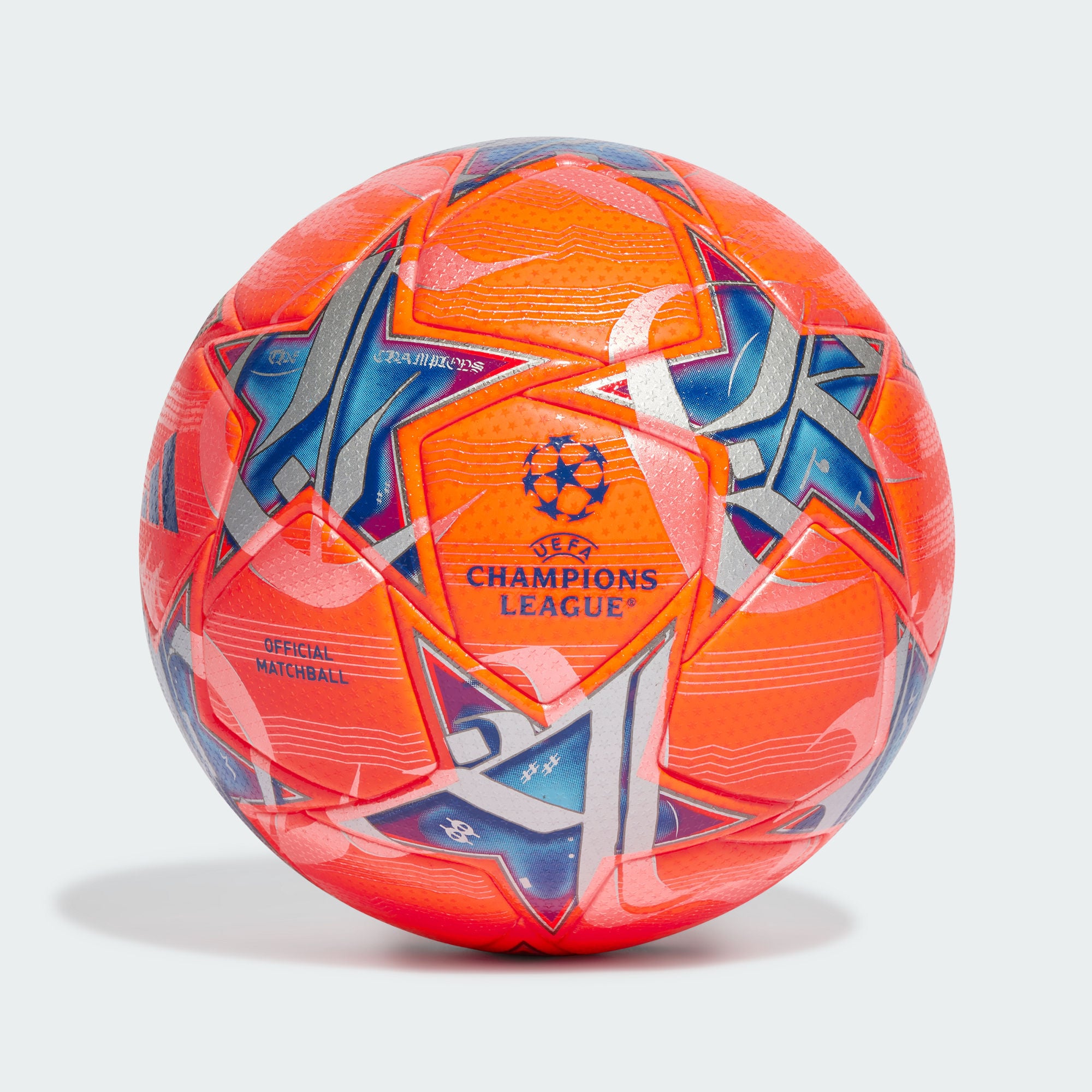 Adidas Size 5 Soccer Ball Pu Seamless Thermal bonding Unisex Fluorescent Red Blue