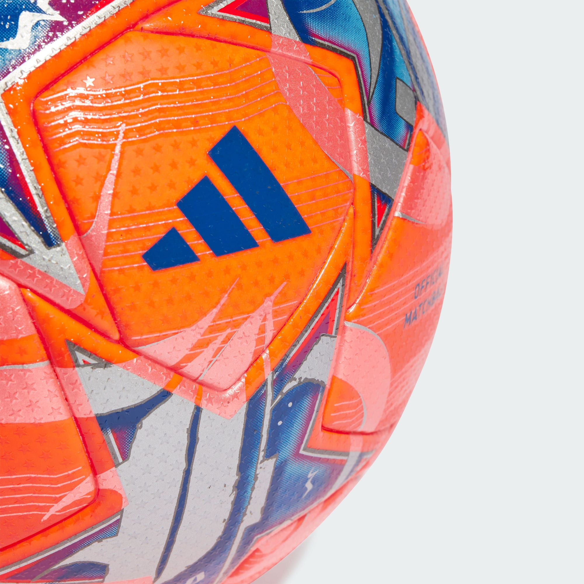 Adidas Size 5 Soccer Ball Pu Seamless Thermal bonding Unisex Fluorescent Red Blue
