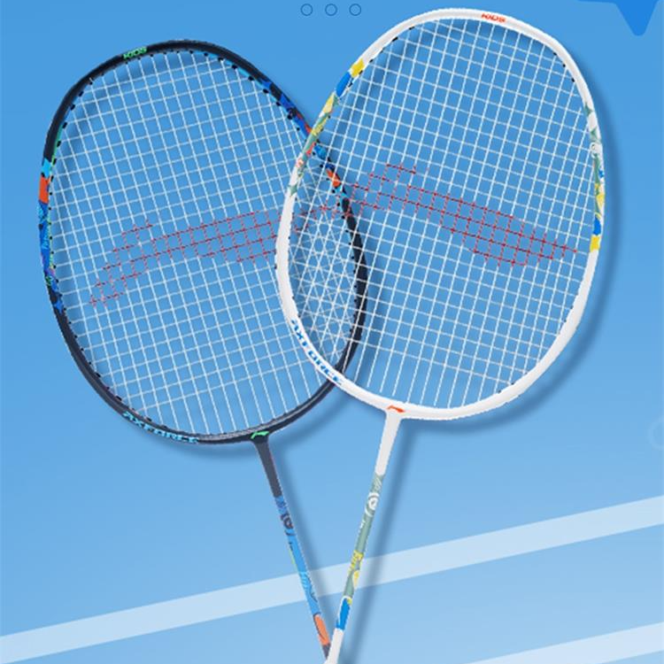 Li Ning Thunder KIDS Full Carbon Badminton Rackets Offensive Type Heavy Head, Stiff Shaft Entry level 555MM