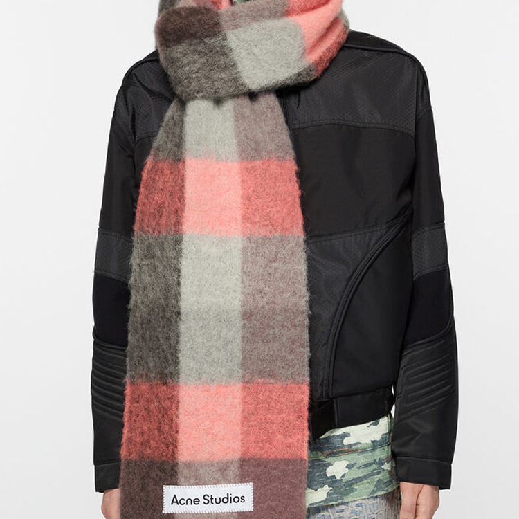 Унисекс шарф Acne Studios Logo (разноцветный) — фото 3