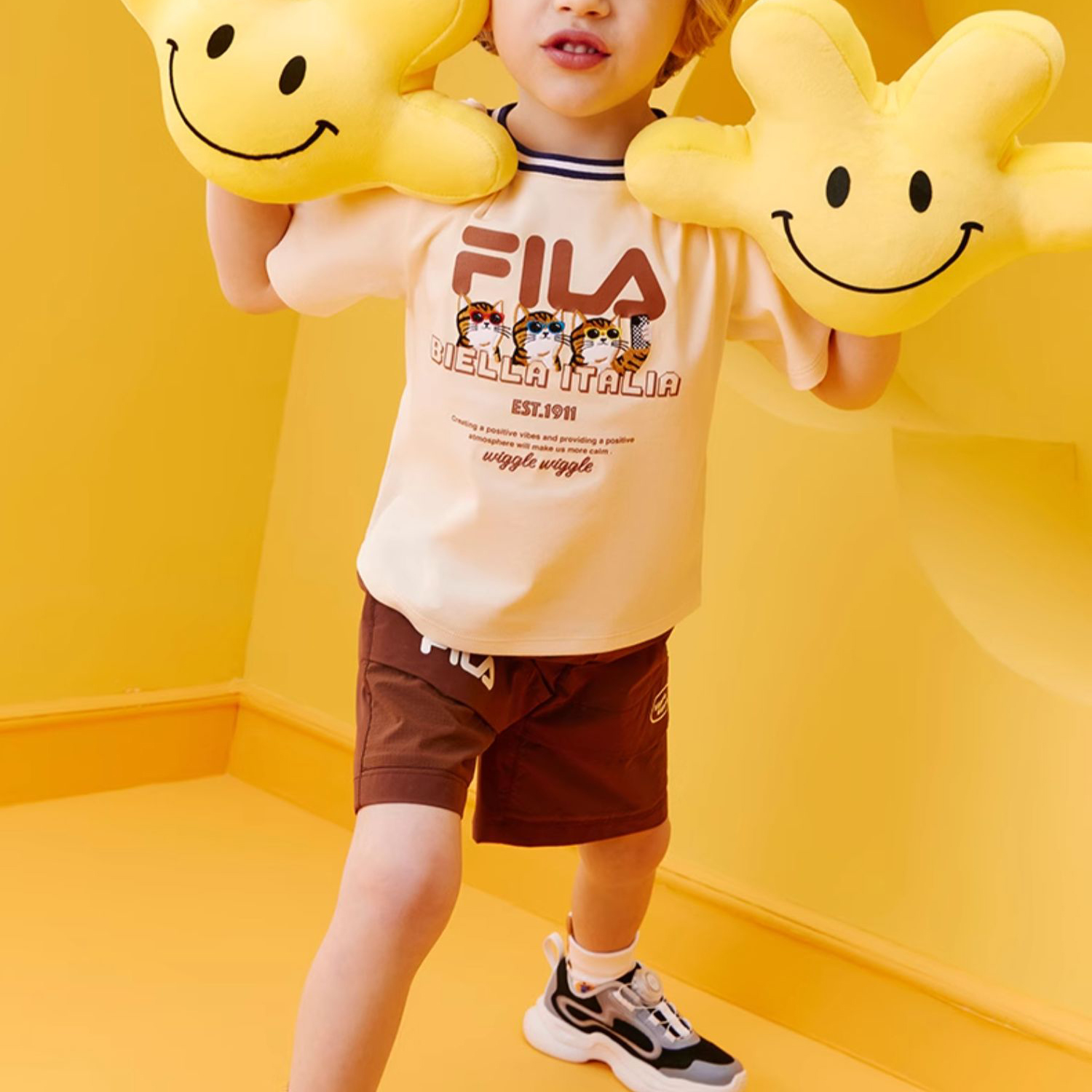 худи Fila KIDS x WiggleWiggleT (бежевый) — фото 5