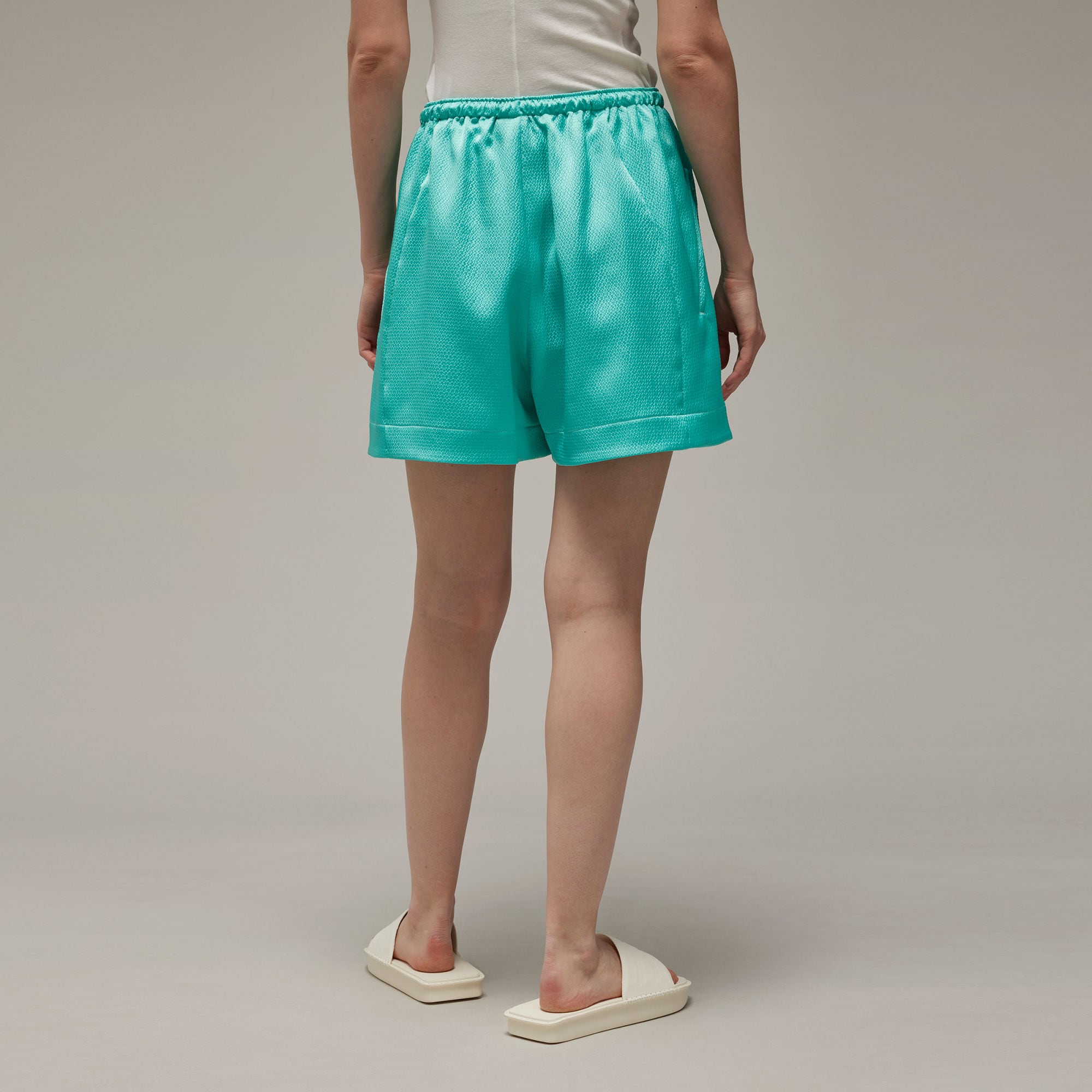 Y 3 TECH SEERSUCKER SHORTS Sports Shorts Women’s Dark Mint Green